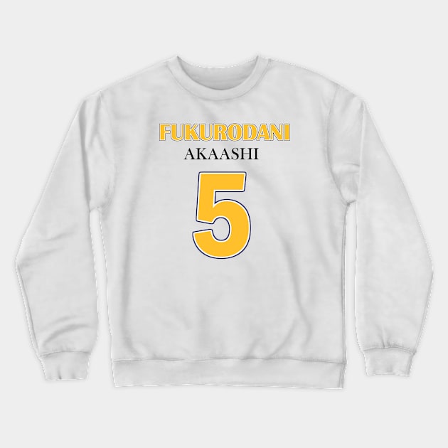 Akaashi, Number Five Crewneck Sweatshirt by AislingKiera